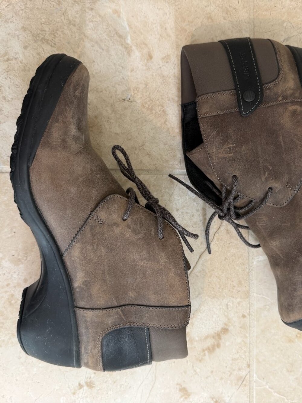 Merrell Veranda Waterproof Comfort Ankle Bootie Boots Size 8 Cloudy Brown